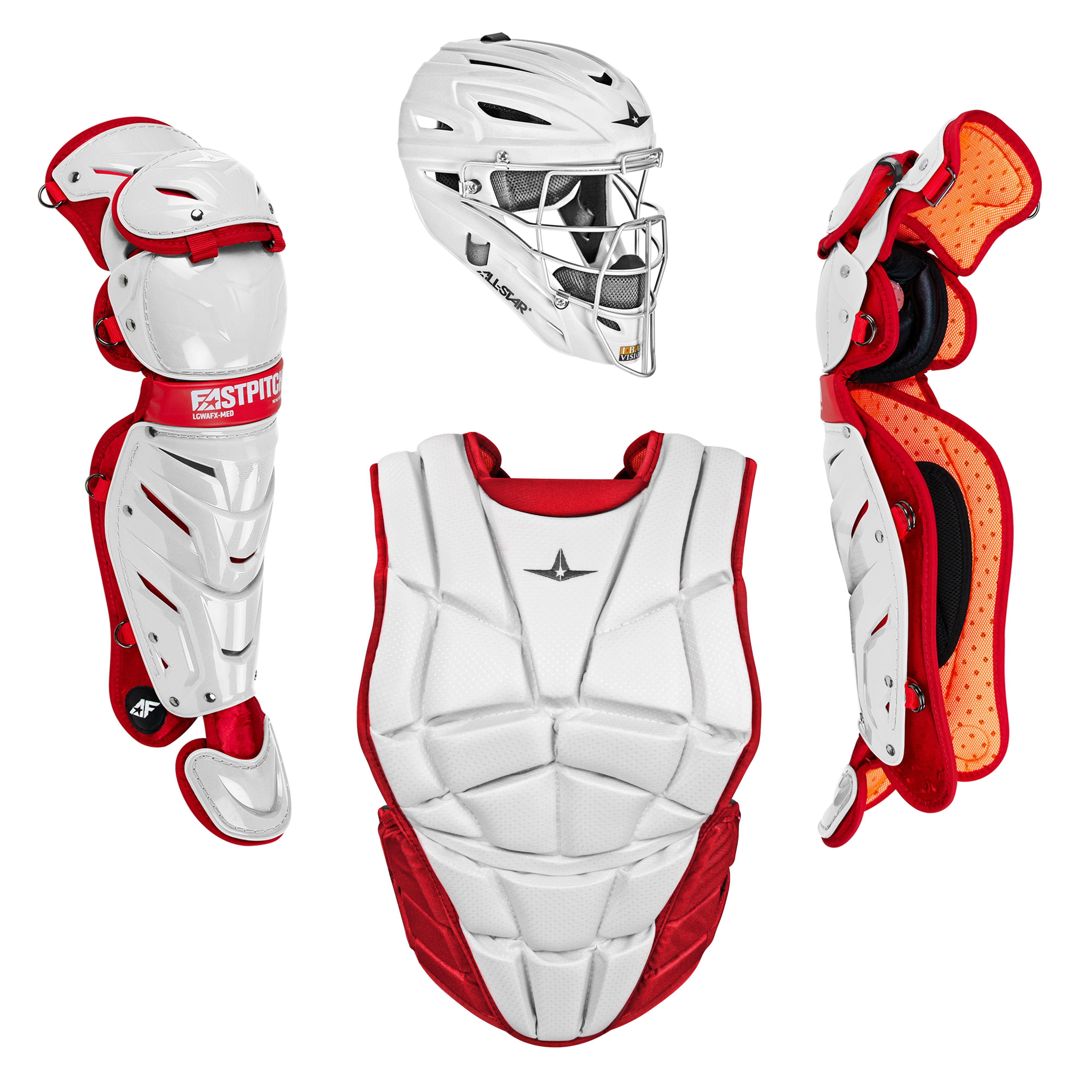 All-Star AFx Series Fastpitch Softball Catcher's Package (Royal), Inte –  Guardian Baseball